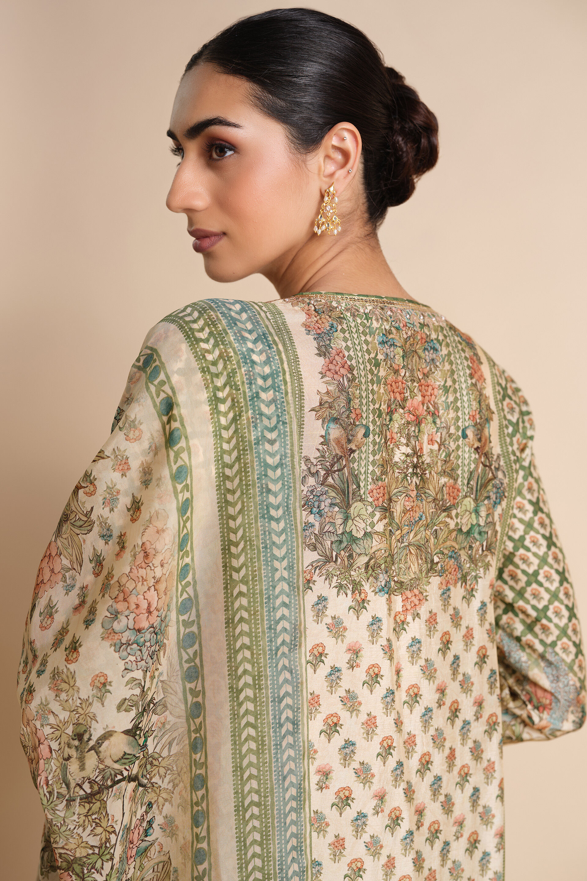 Moira Silk Suit Set - Ivory, Ivory, image 6